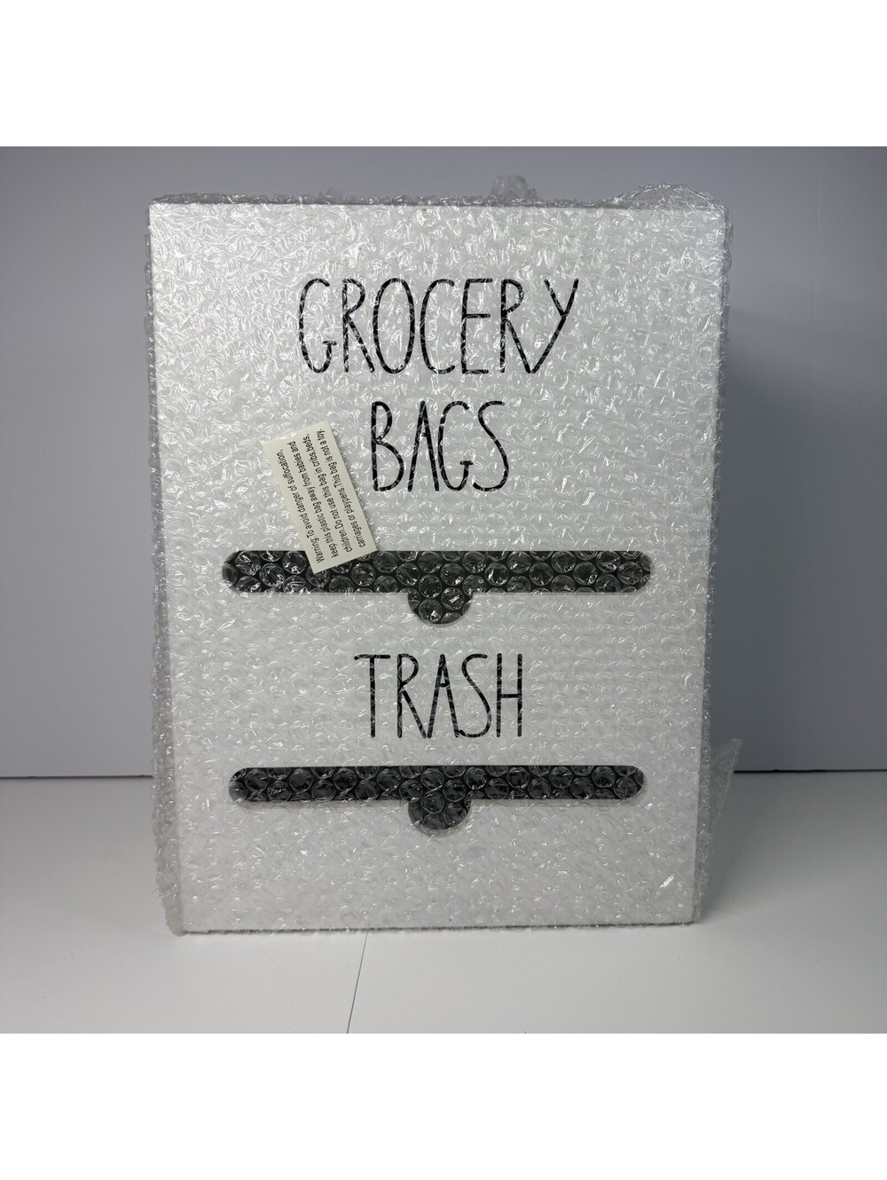 Grocery/Trash Bag Dispenser Organizer Wall Mount White w/ Hardware Top/Side Load